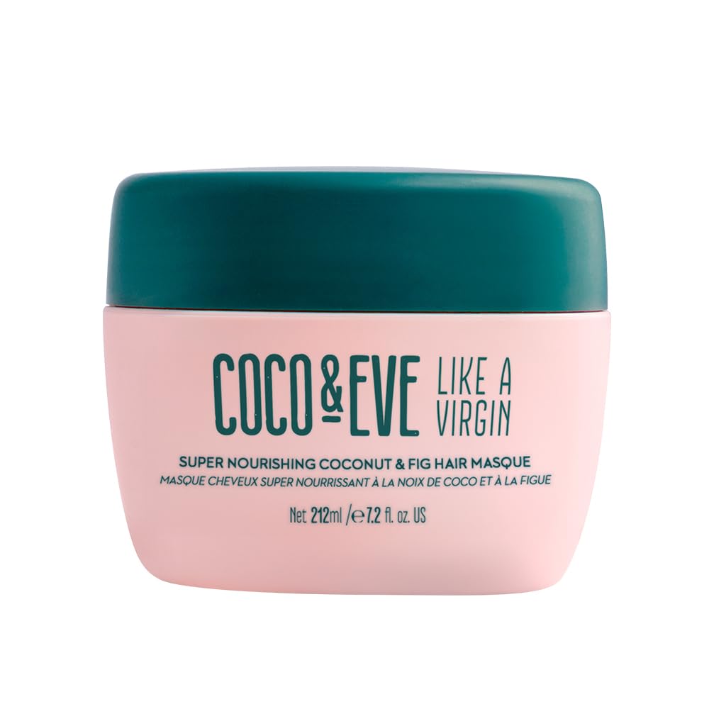 Coco & Eve Like a Virgin bottle pour showing rich conditioning for hair hydration and shine