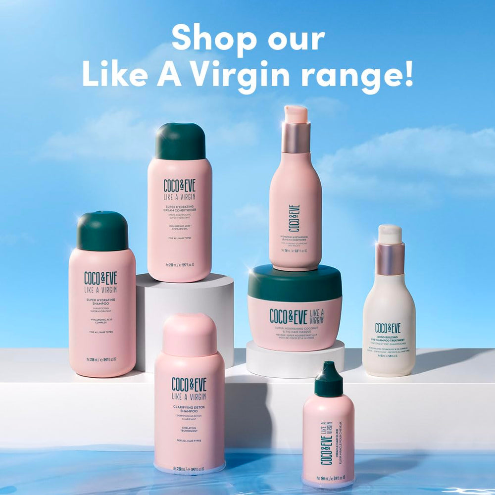 Coco & Eve Like a Virgin clean formula label indicating vegan and cruelty-free