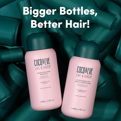 Coco & Eve Like a Virgin salon-glow hair close-up after use.