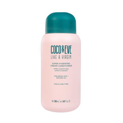 Coco and Eve Like A Virgin conditioner bottle front highlights sulfate-free hydration with argan oil.