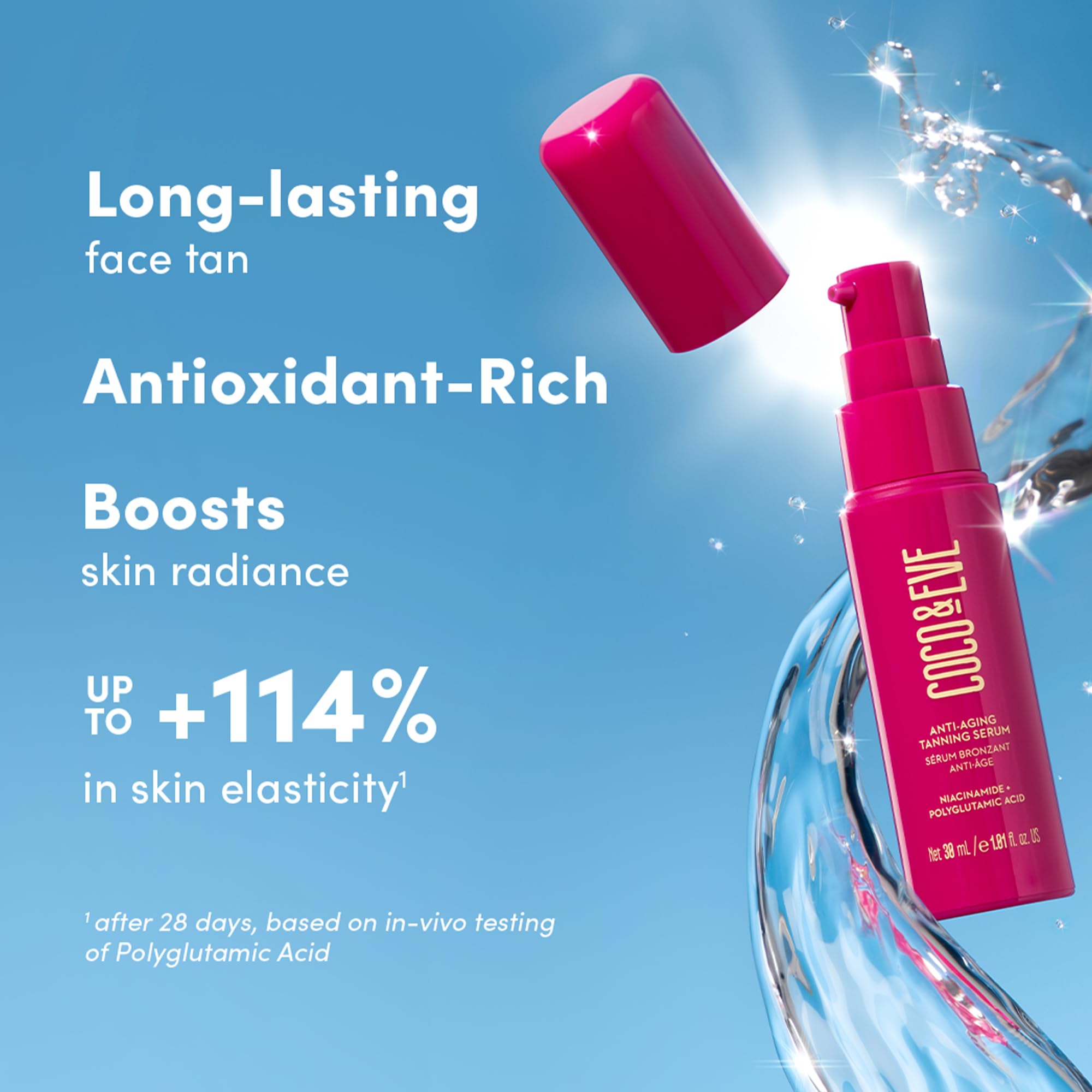 Coco & Eve Niacinamide formula supports skin barrier and brightness in daily use.