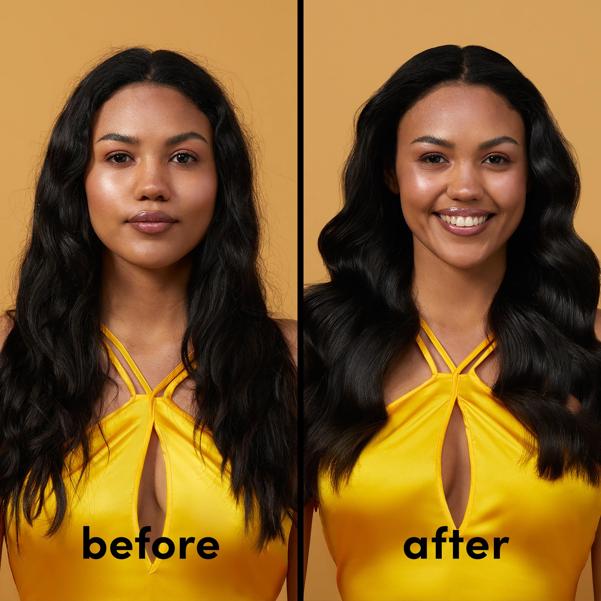 Coco & Eve Pro Youth Hair Mask finish reveals smooth shine on hair.