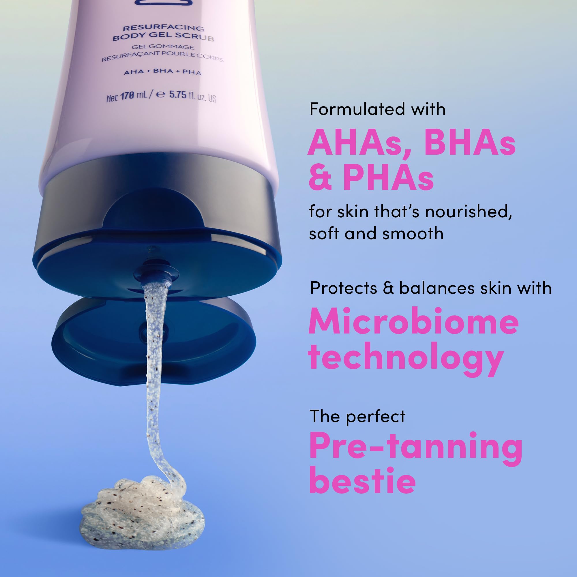 Coco & Eve Resurfacing Body Gel Scrub bottle view showcases premium packaging and usability