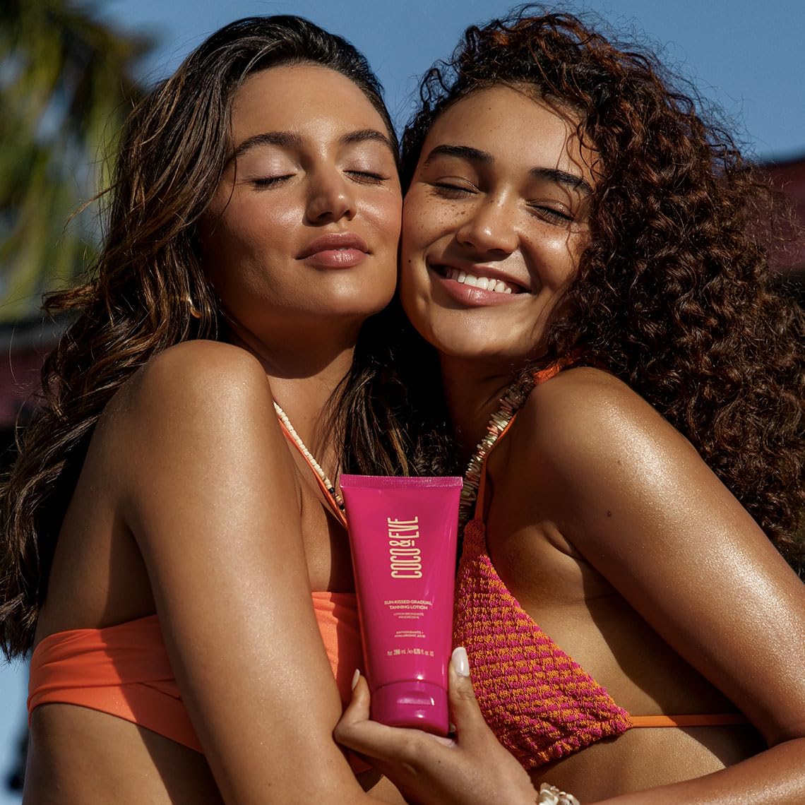 Nourishing tropical oils in Coco & Eve lotion leave skin soft and luminous