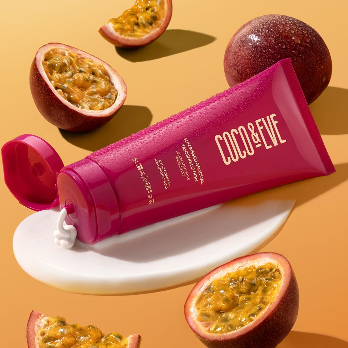 Streak-free, lightweight Coco & Eve Sun-kissed Gradual Tanning Lotion finish