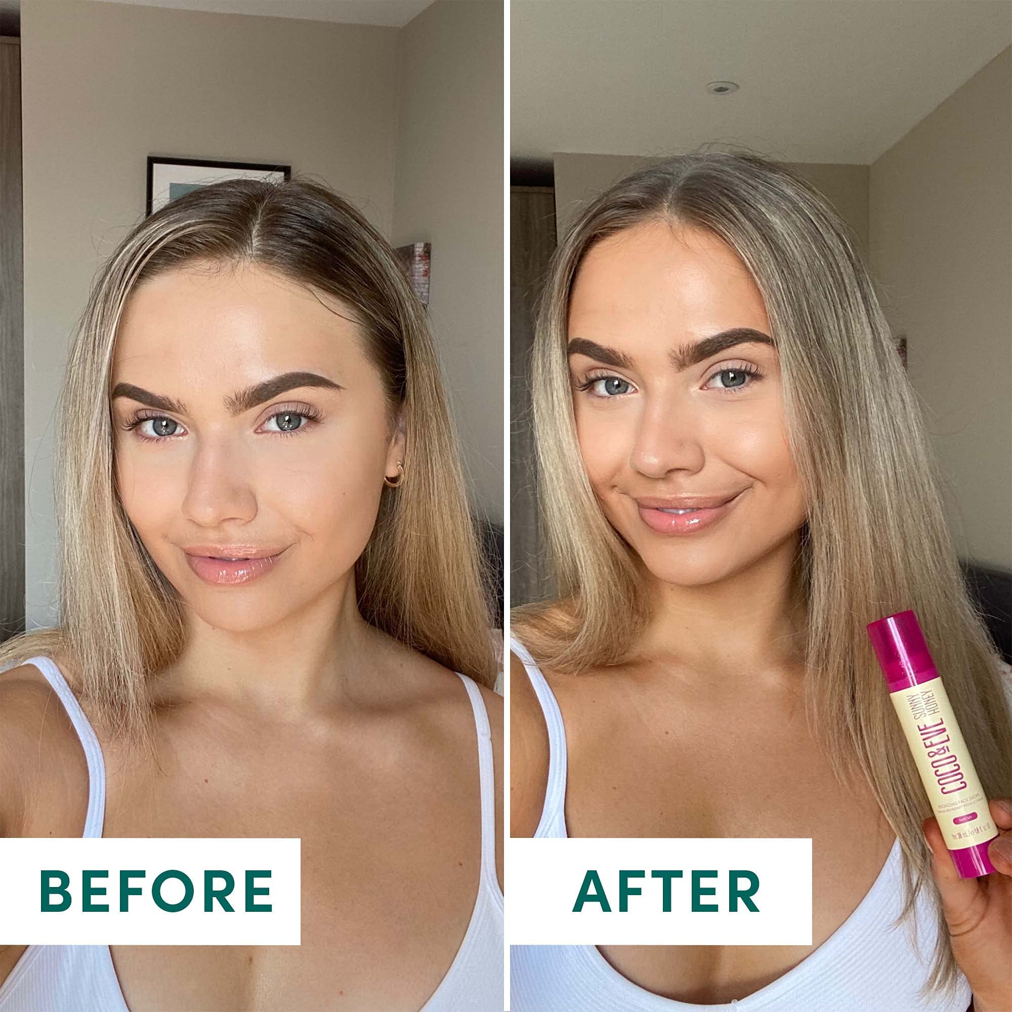 Coco & Eve dermatologist-approved, non-comedogenic self-tanner with lightweight, non-greasy finish