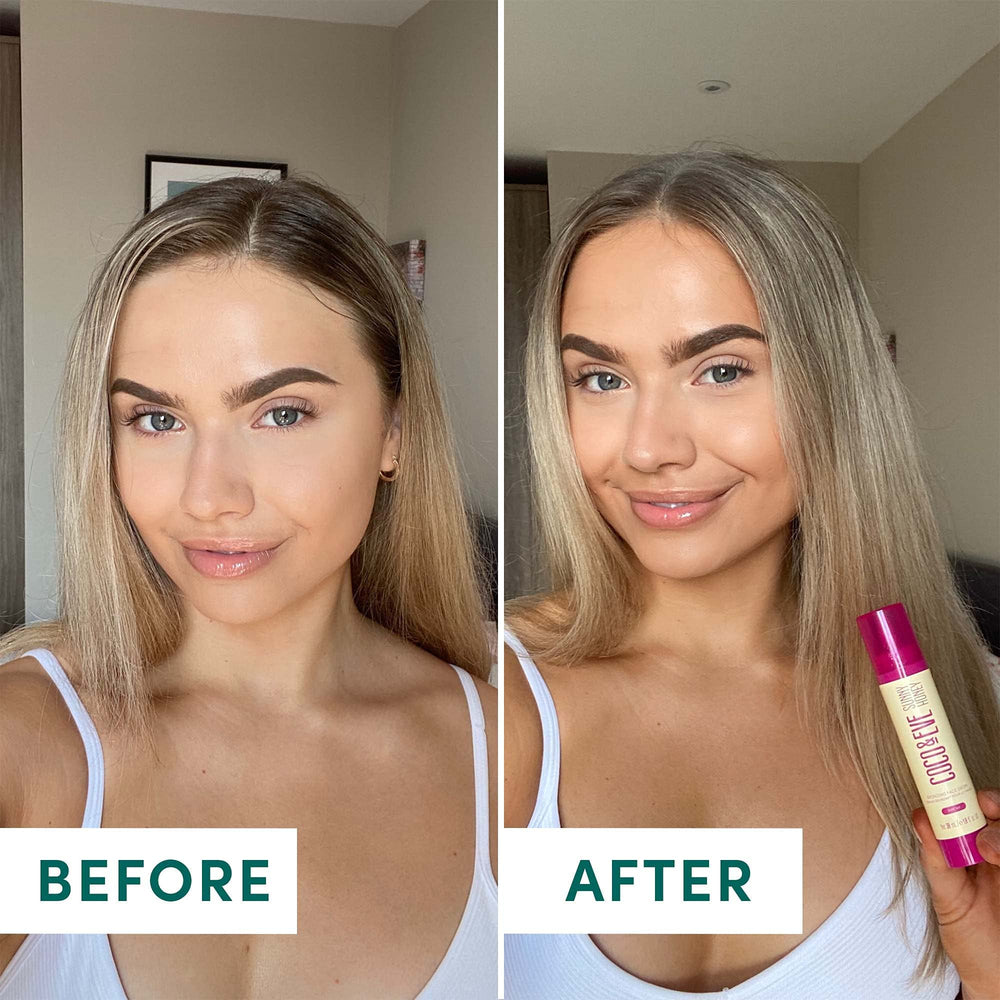 Coco & Eve dermatologist-approved, non-comedogenic self-tanner with lightweight, non-greasy finish