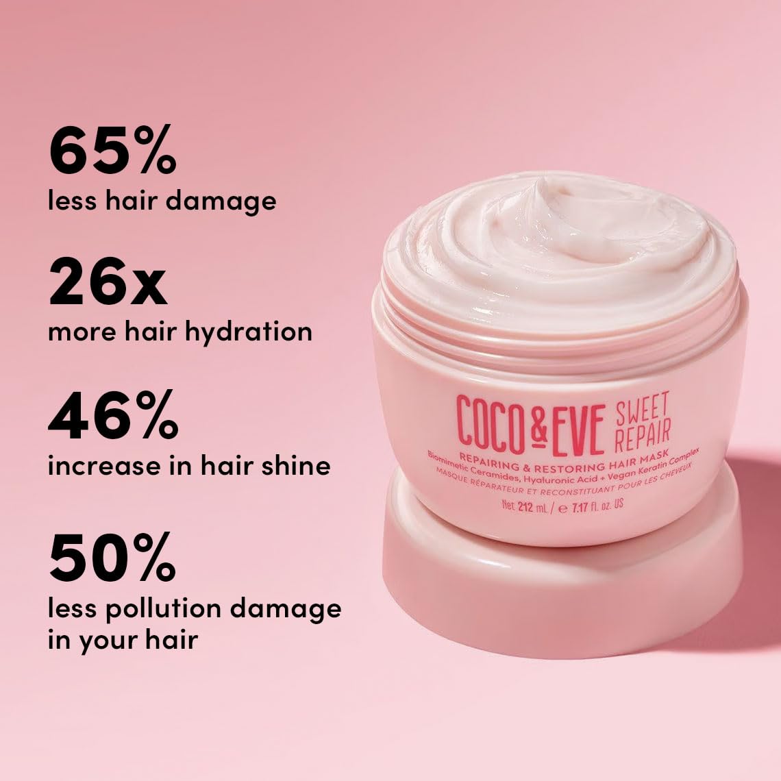 Coco & Eve Sweet Repair application in progress for five-minute treatment