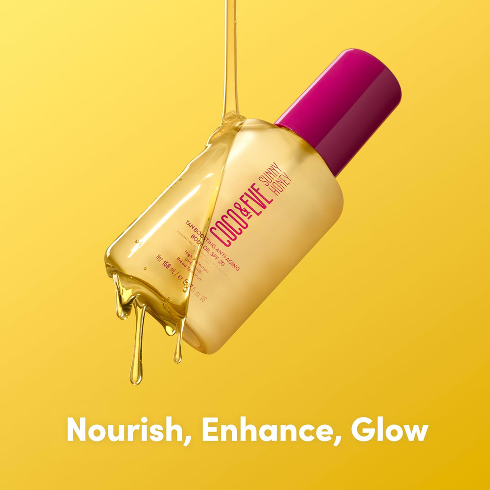 Coco & Eve tan boosting oil spray nozzle for easy outdoor application and bronzing.