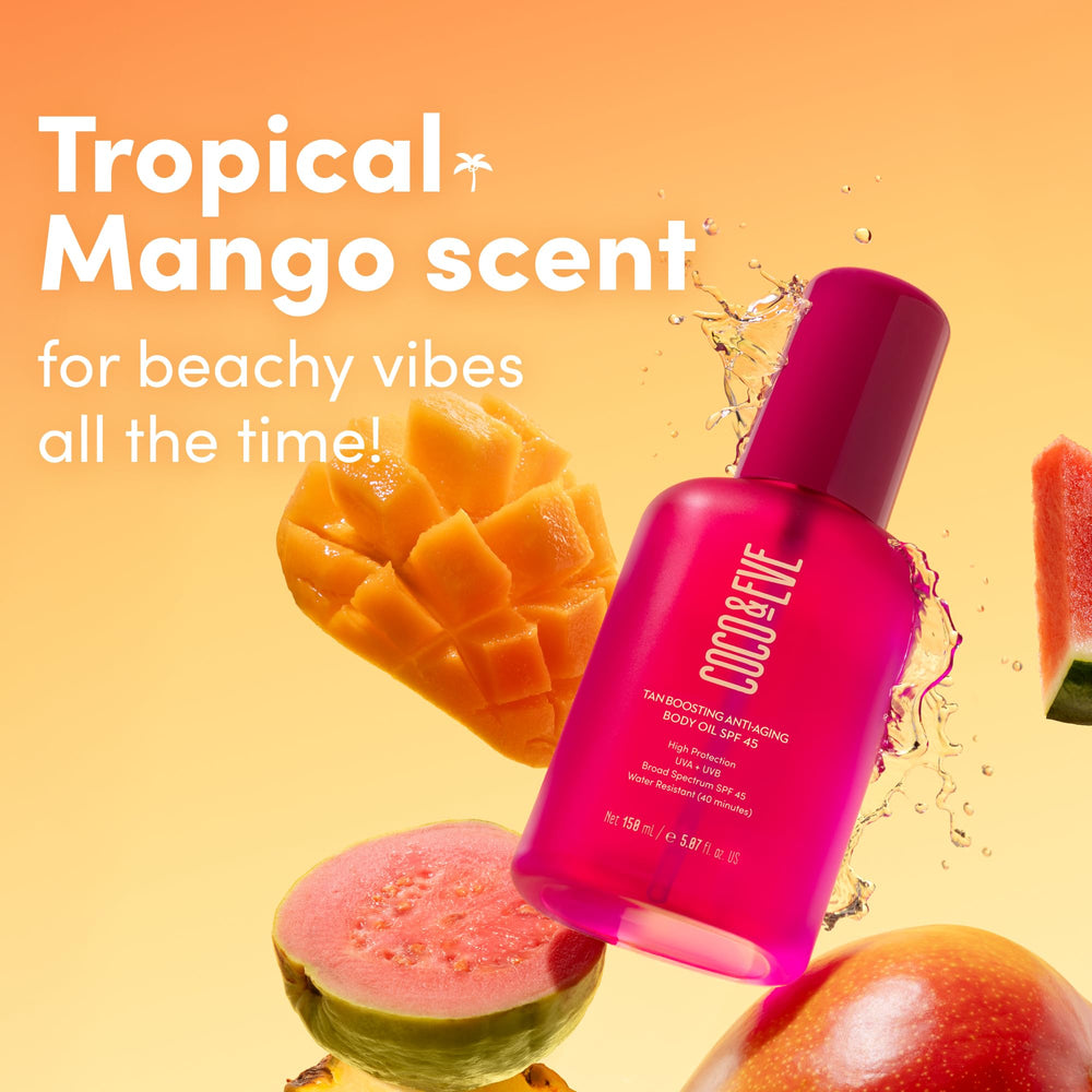 Coco & Eve lightweight formula absorbs quickly for luminous, non-greasy finish.