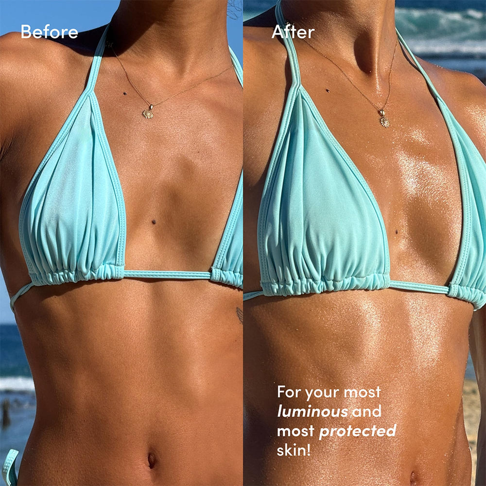 Coco & Eve body oil highlights broad-spectrum protection for outdoor skin.