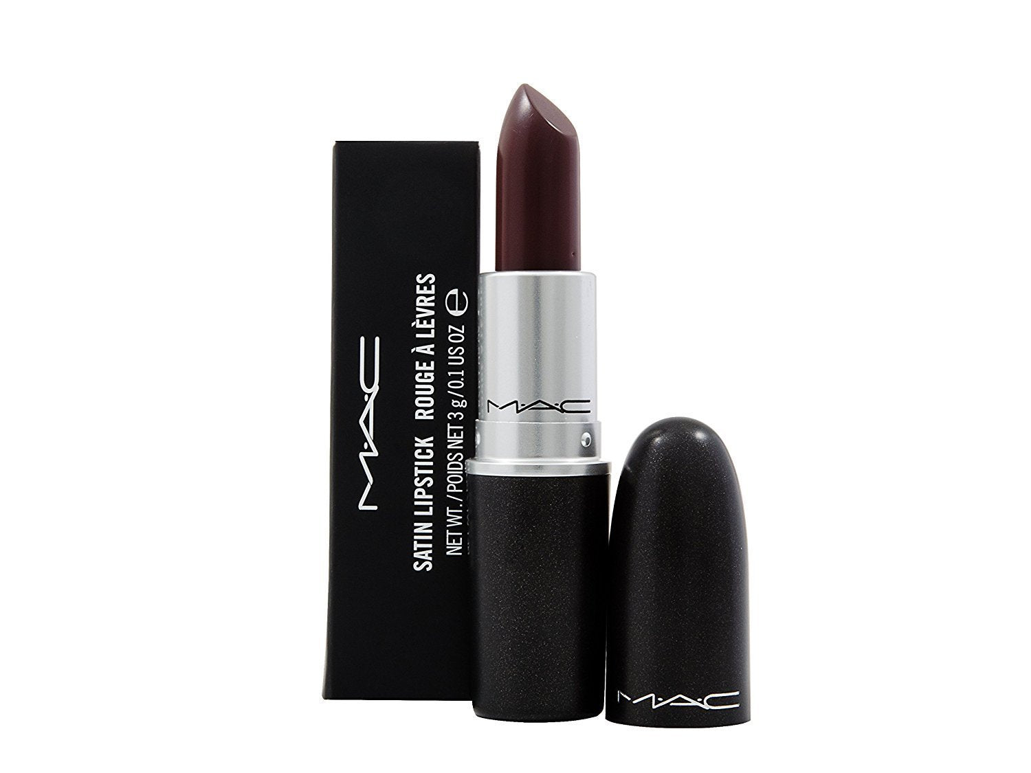 CoCo-Shop MAC Satin Lipstick Cyber swatch with creamy satin finish and long-lasting color