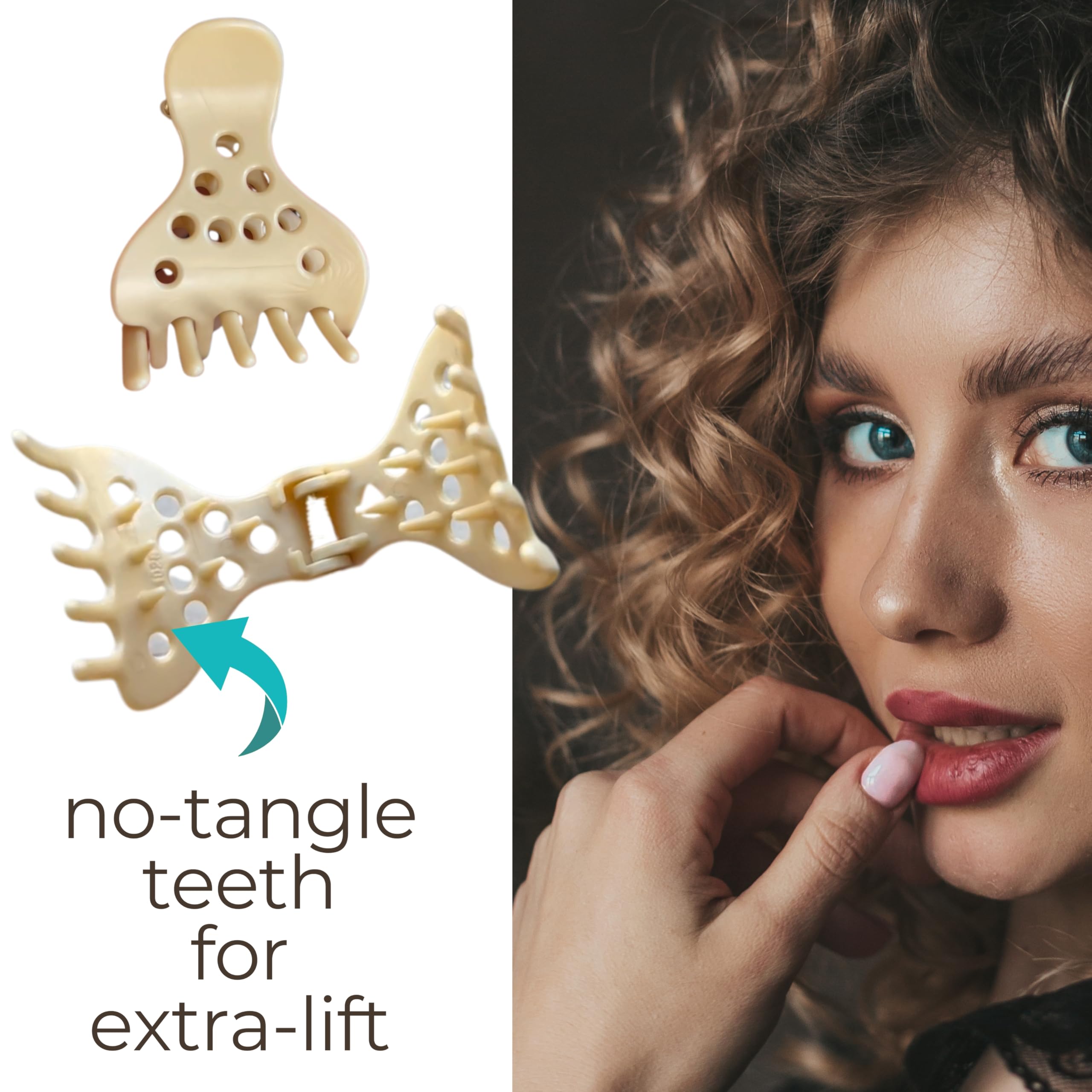 Cocoa & Cali AirLift lightweight clip supports curls without weighing them down.