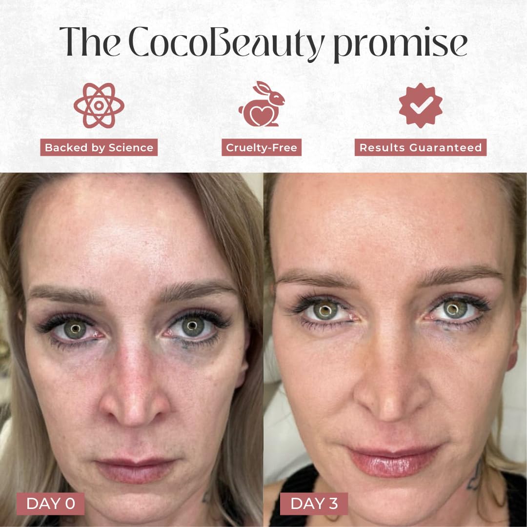 COCOBEAUTY Collagen Mask 4-pack display communicates routine skincare convenience.
