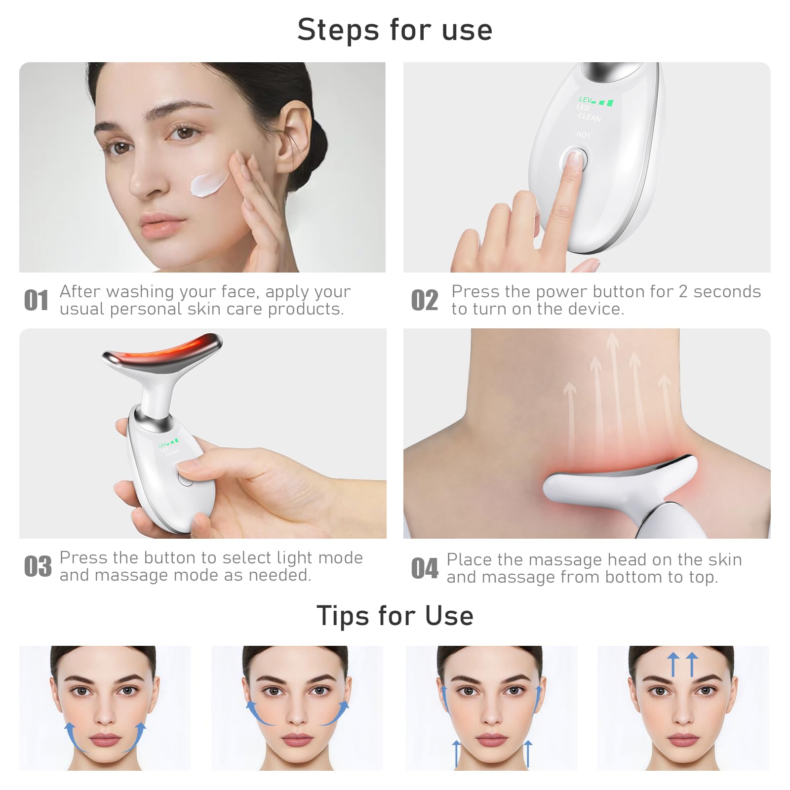 Cocobeen tool with three modes illustrated for a personalized routine.