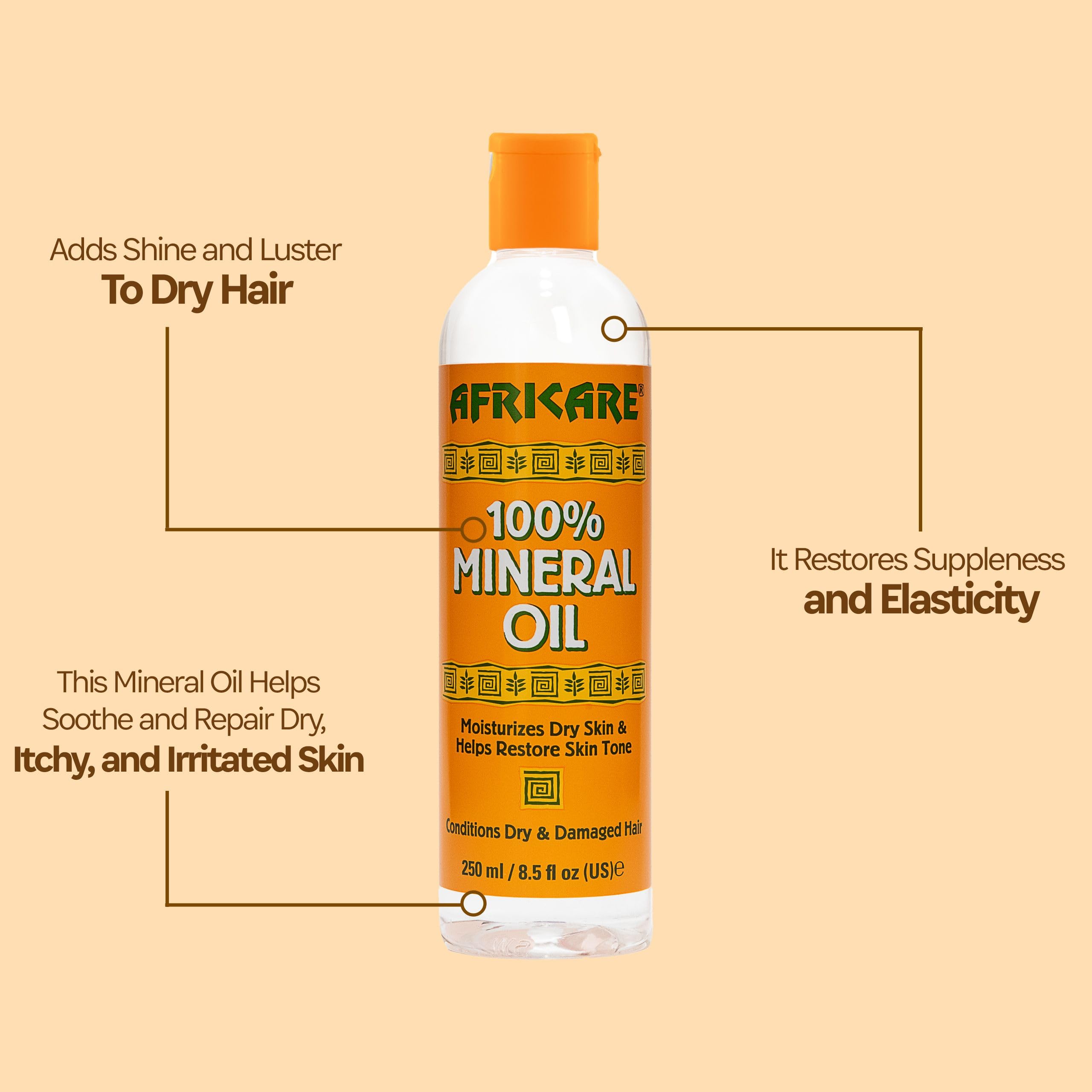COCOCARE Africare mineral oil fragrance-free packaging clearly displayed