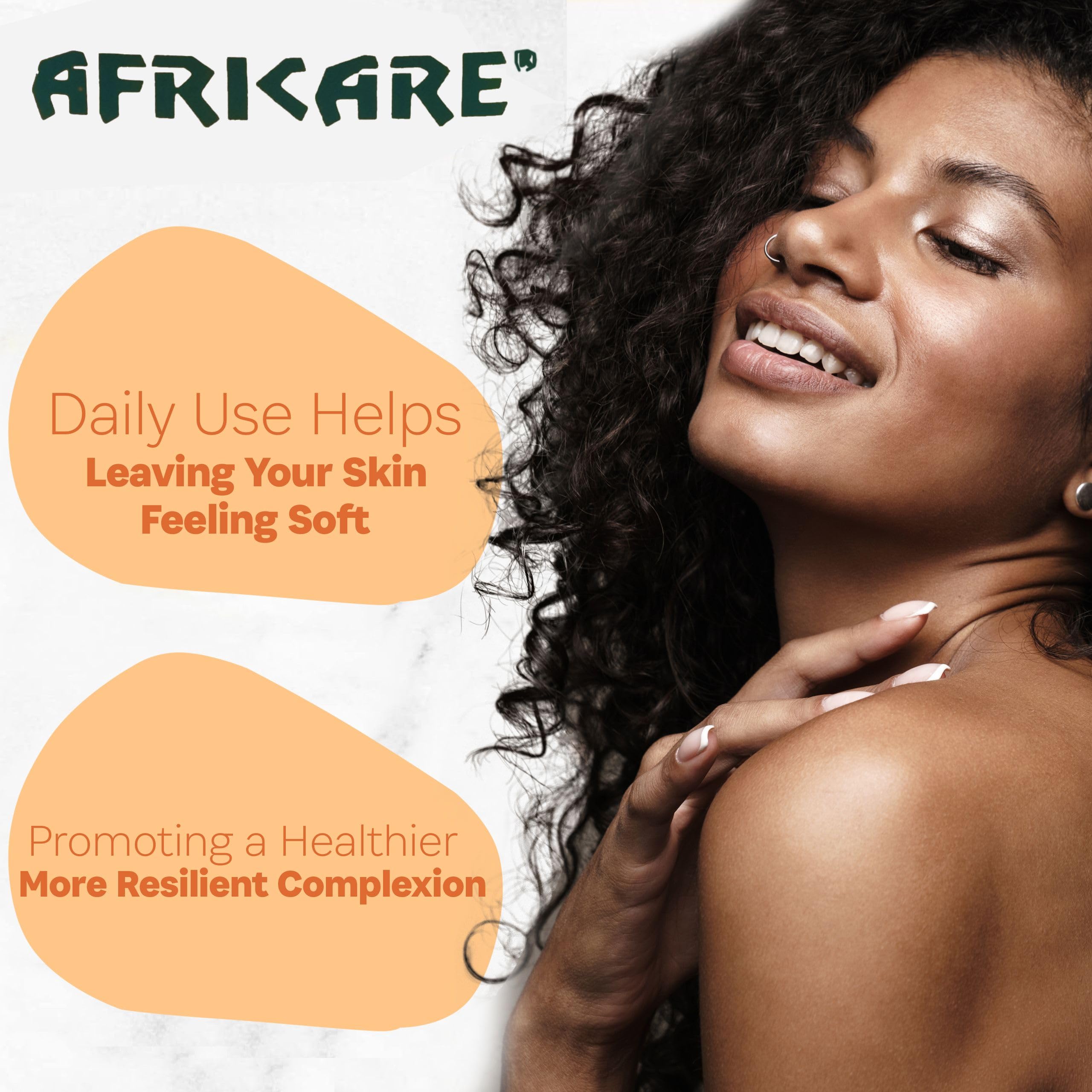 COCOCARE Africare mineral oil on hair shows added shine and frizz control