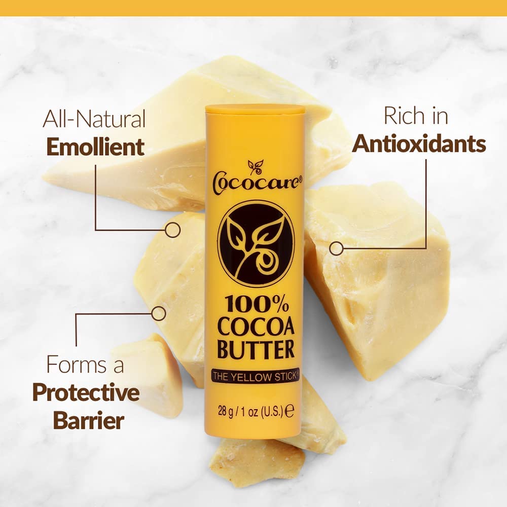 Cococare Cocoa Butter Stick in use, showcasing smooth application for daily moisture.