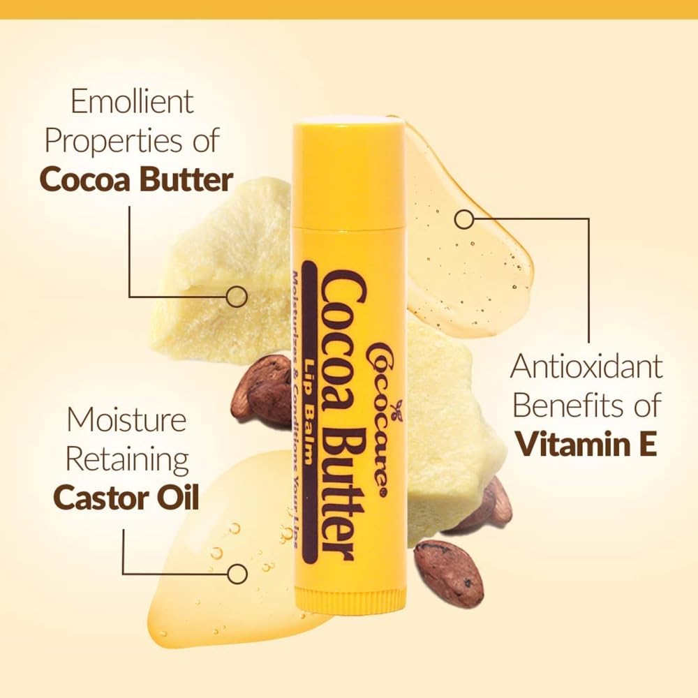 COCOCARE natural ingredients cocoa butter nourish lips.