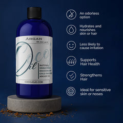 Cocojojo argan oil face moisturizing for softer, hydrated skin.