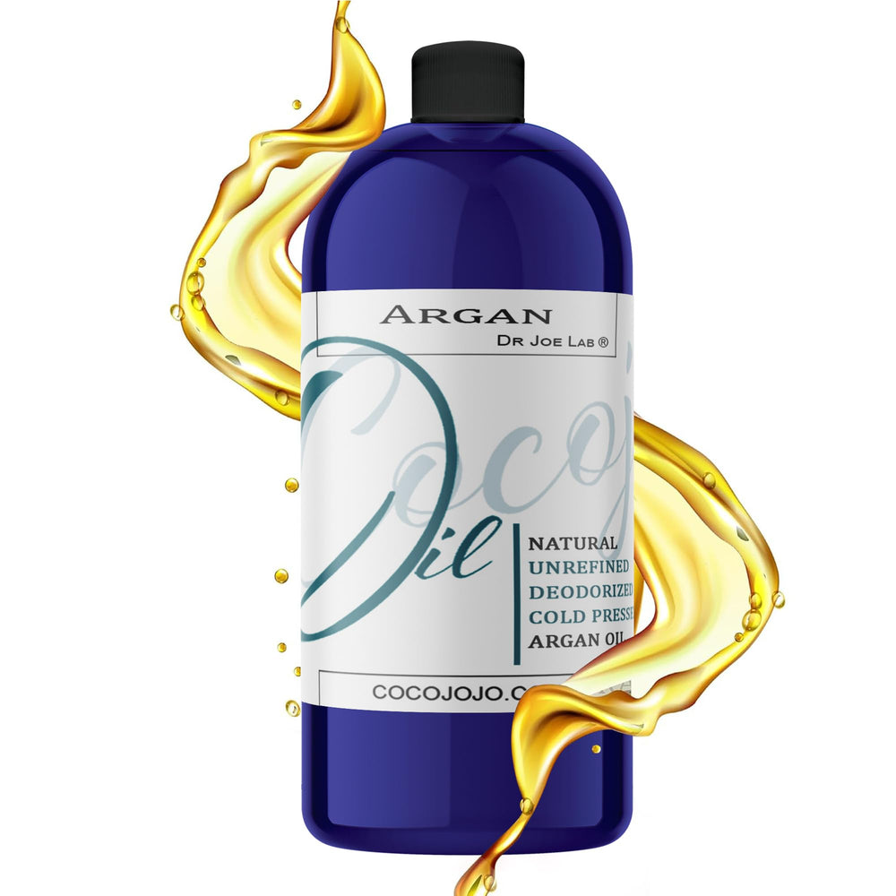 Cocojojo deodorized argan oil 32oz bottle for skin and hair hydration.