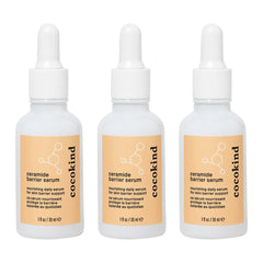 Cocokind Ceramide Barrier Serum bottle showcasing deep hydration for all skin types