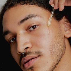 Cocokind Chia Facial Oil being applied to skin for quick absorption and nourishment.