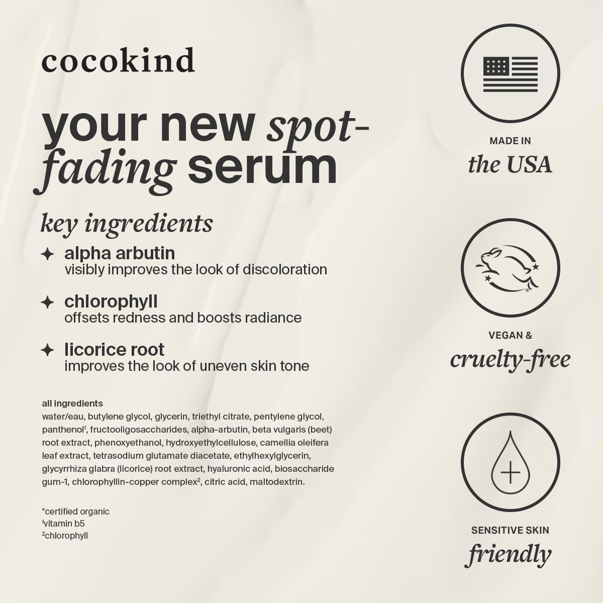 Cocokind Chlorophyll Discoloration Serum radiance-boost depiction during routine.