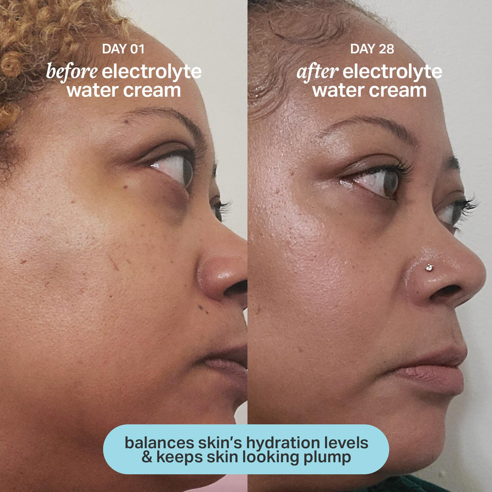Cocokind Electrolyte Water Cream used as a refreshing daytime skin prep