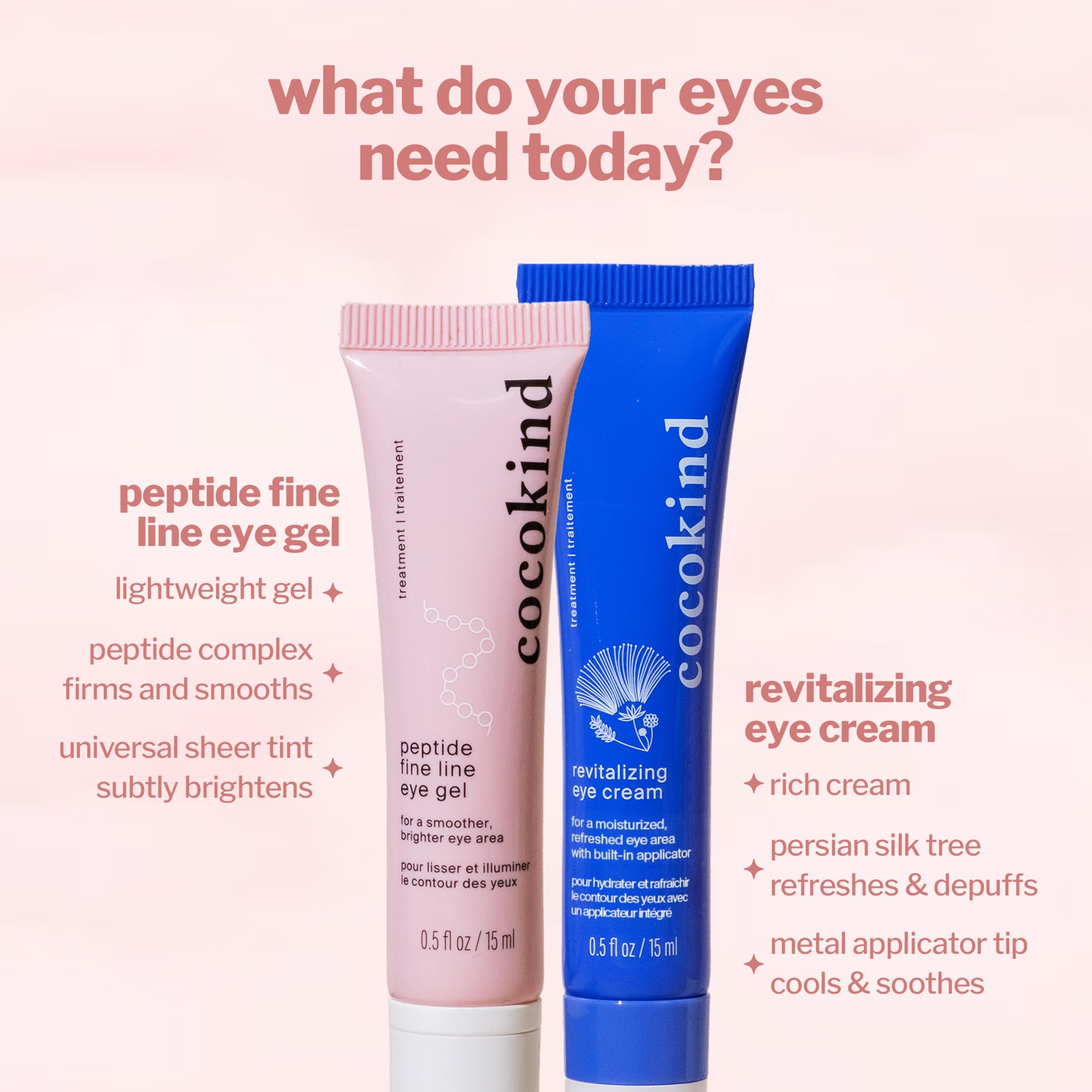 Cocokind Eye Love Kit eye cream swatch demonstrates hydration boost.