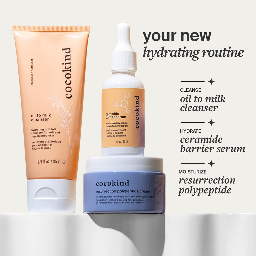 Cocokind Resurrection Polypeptide Cream packaging highlights vegan formula.