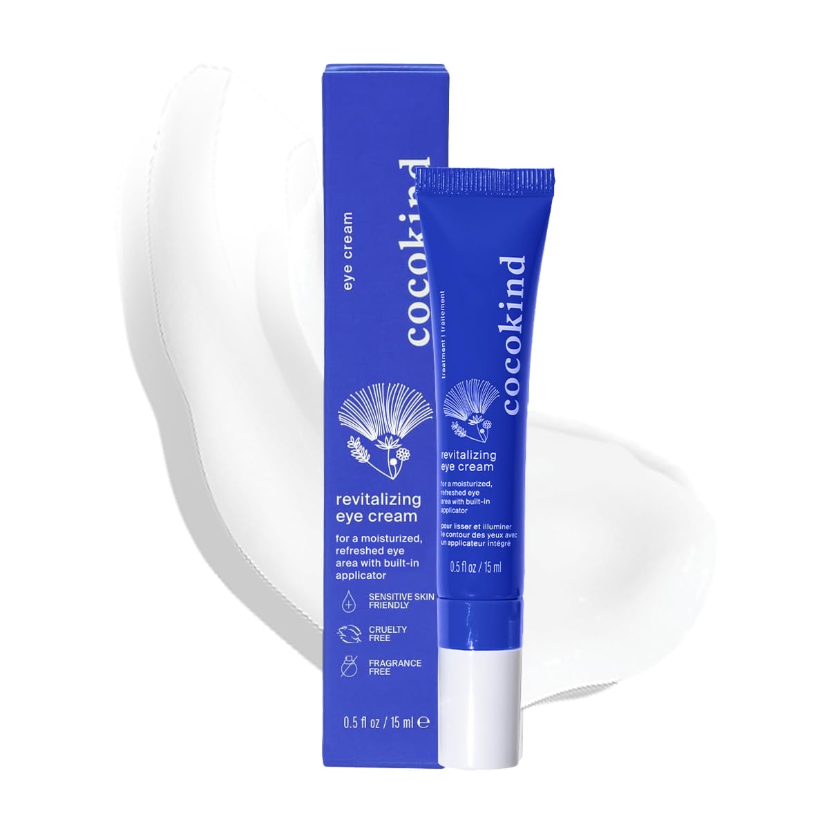 Cocokind Revitalizing Eye Cream with cool metal tip depuffs and refreshes eyes.