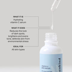 Cocokind Vitamin C Glow Serum application shot highlighting quick-absorb texture for daily use.