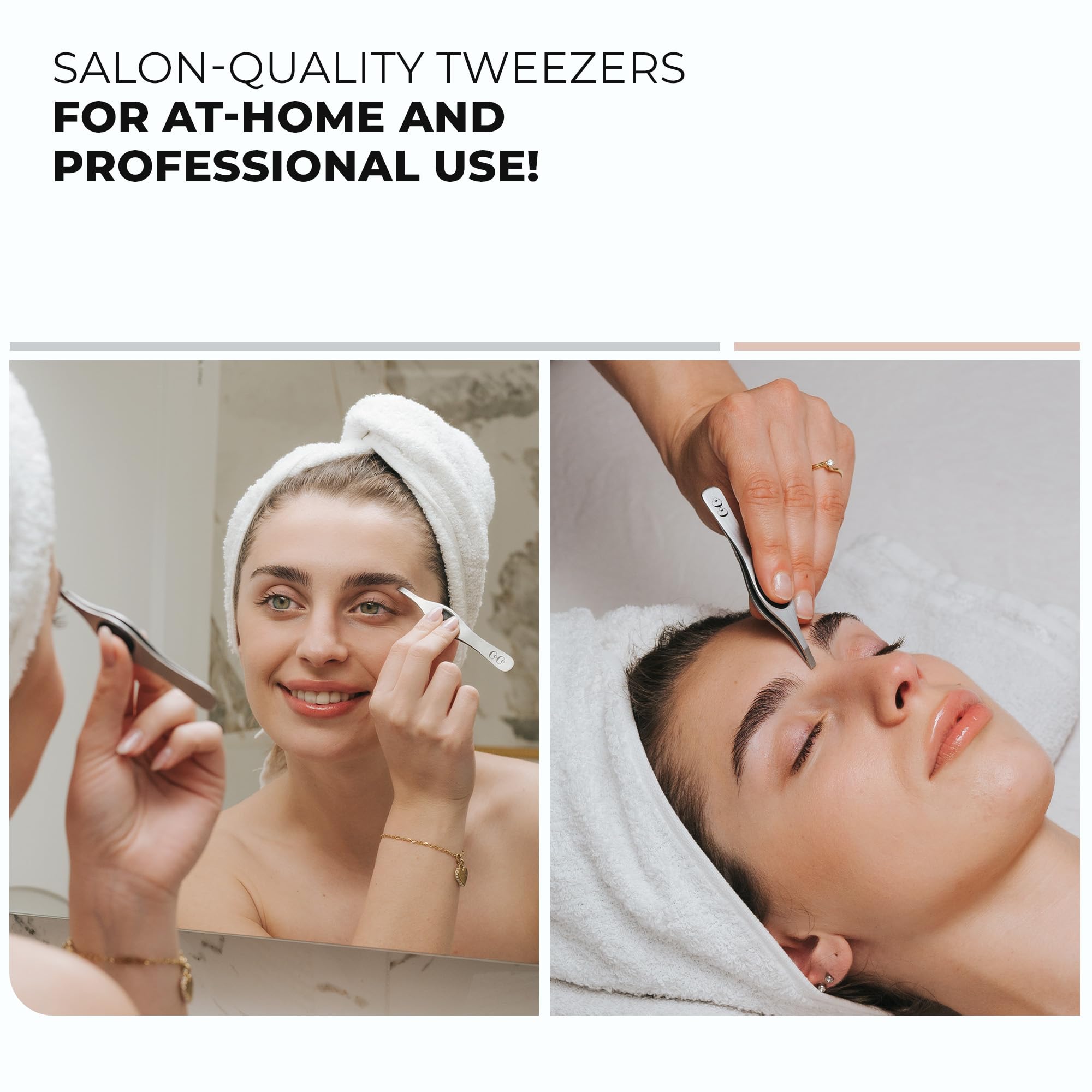 Coco's Closet tweezers removing an ingrown hair with precision