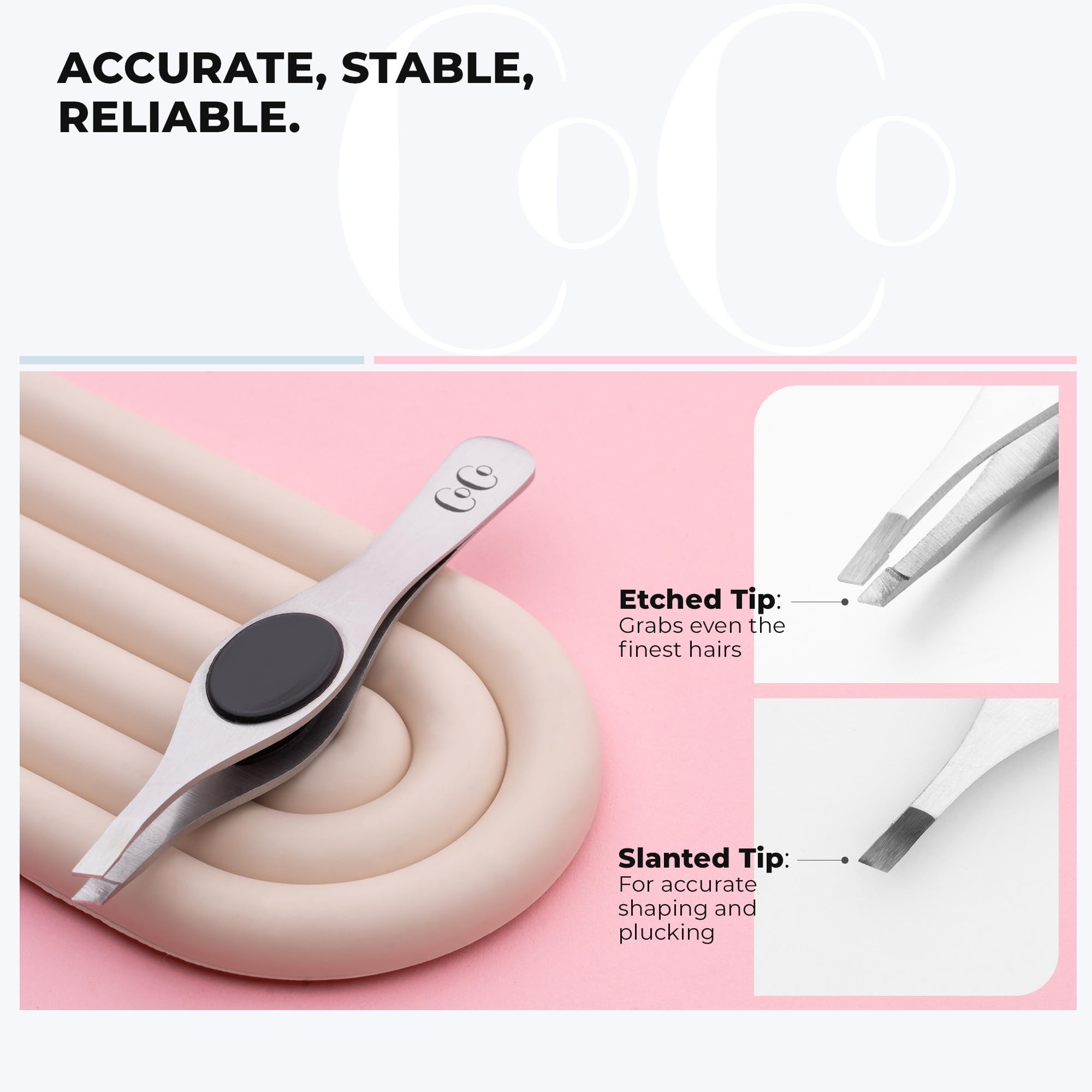 Coco's Closet travel case included with the tweezers