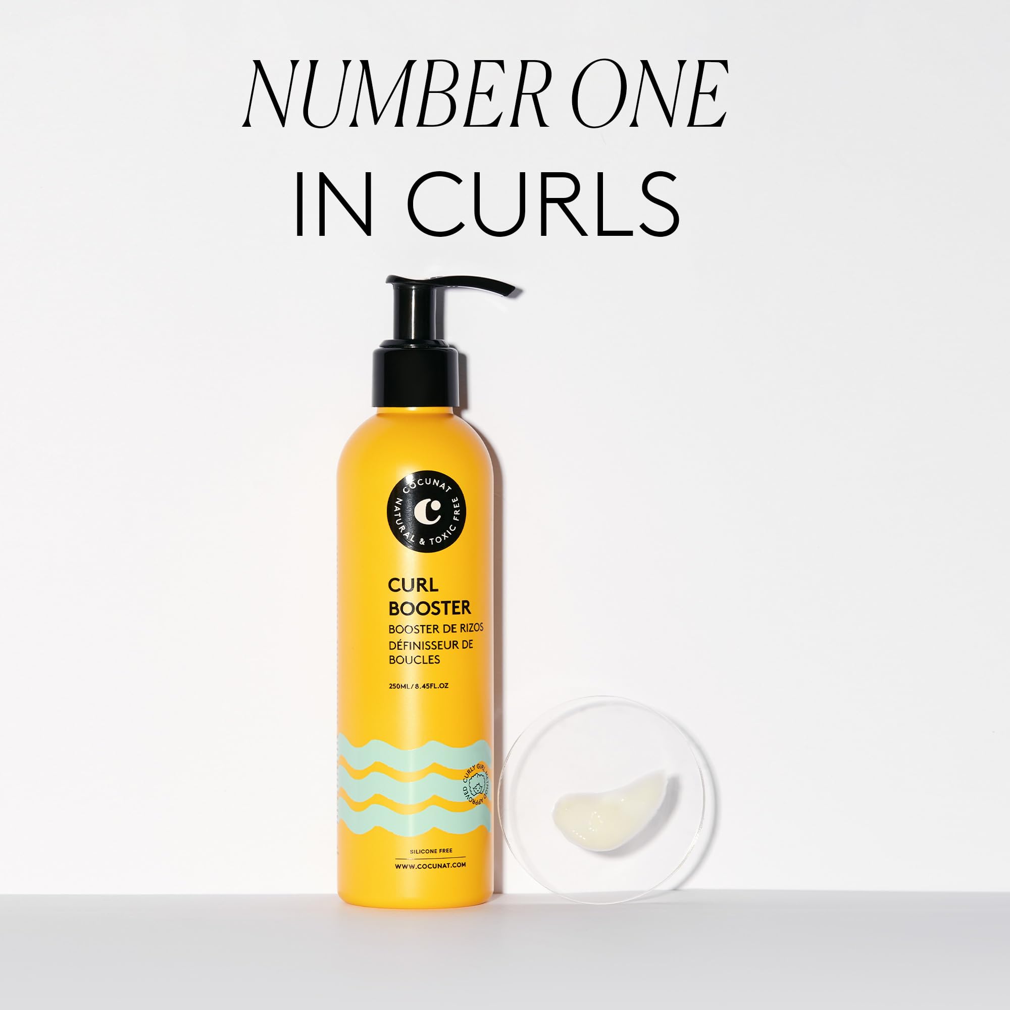COCUNAT Curl Booster Gel with argan oil close-up for hydrated curls