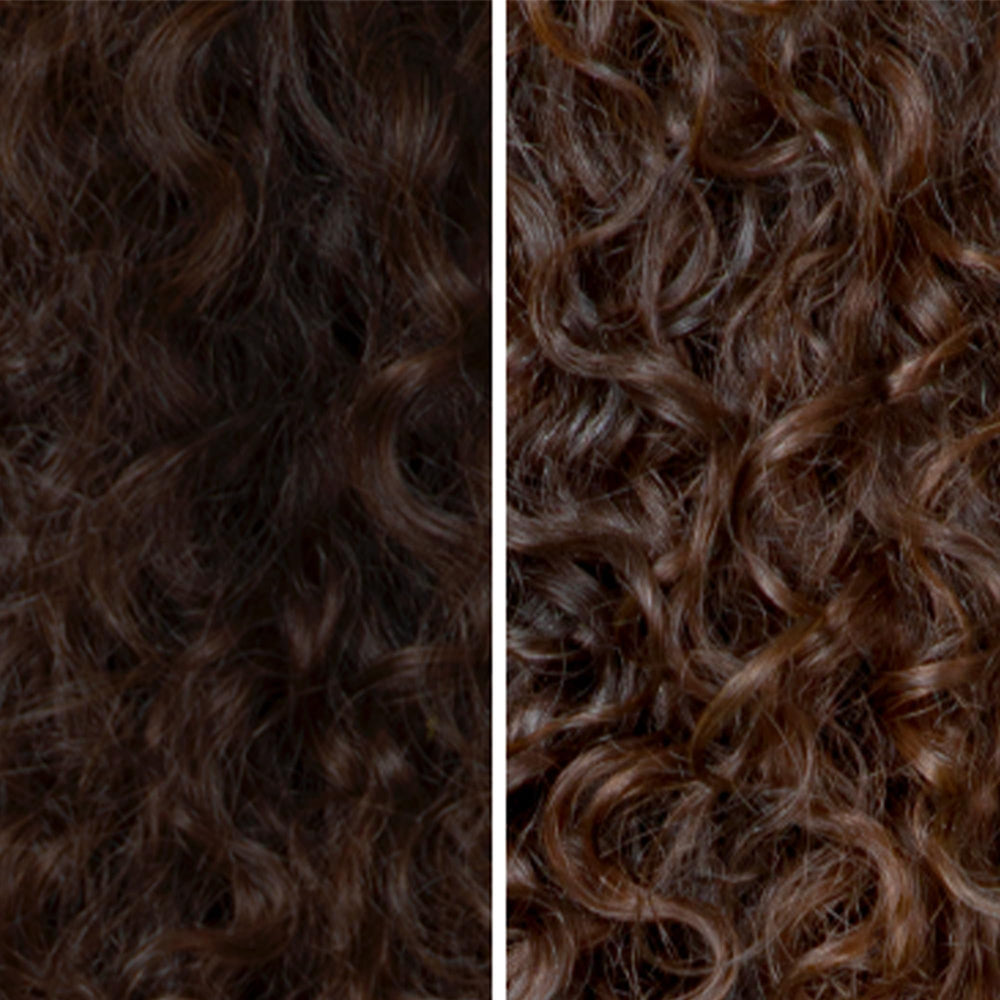 COCUNAT Curl Booster Gel application on curls for frizz-free styling