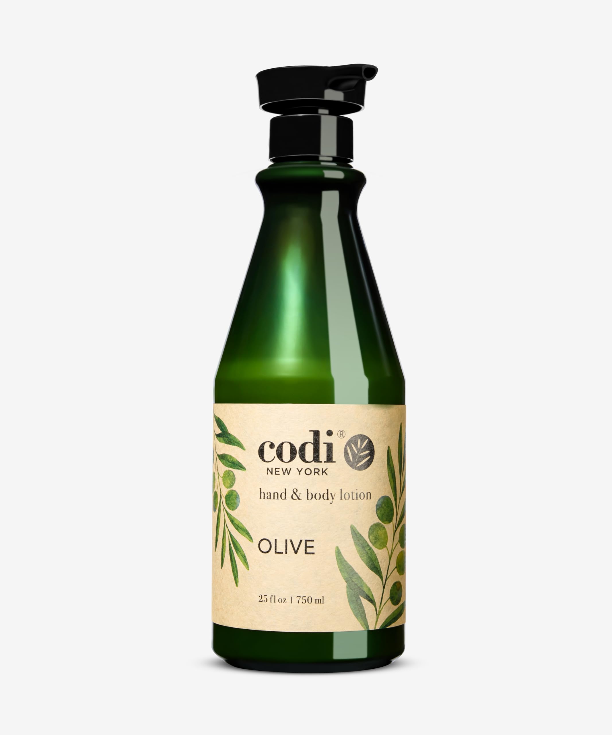 Codi N Codi Olive Hand and Body Lotion bottle demonstrates rich hydration for dry skin.