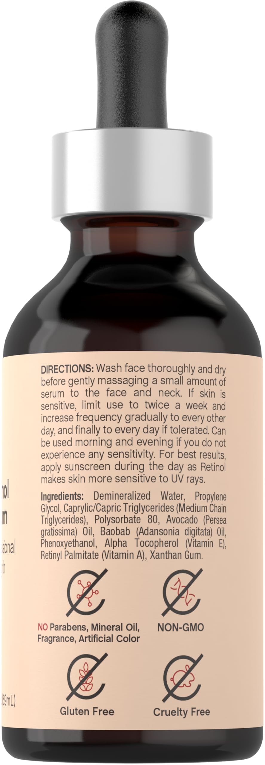Coera Retinol Serum texture close-up showing smooth, lightweight absorption.
