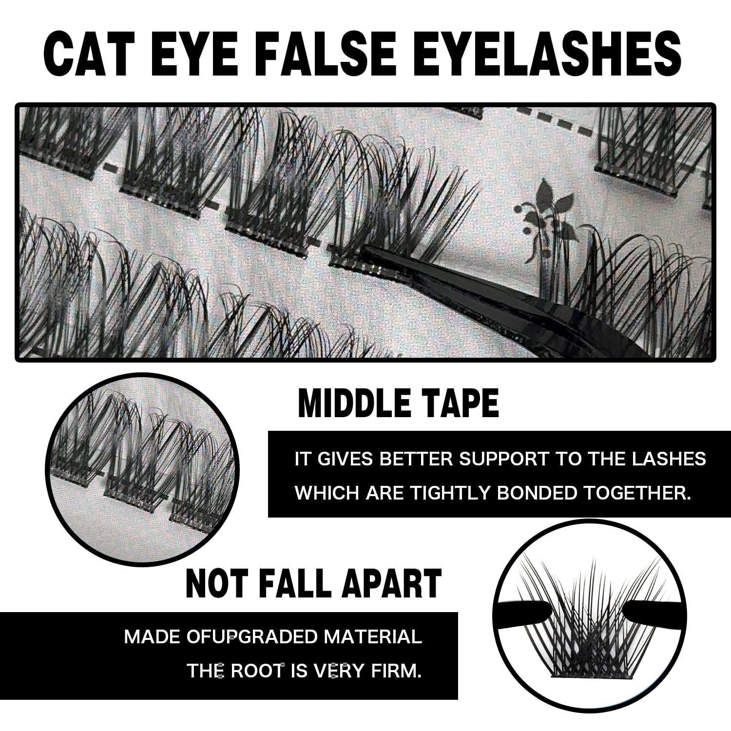 Cofier cotton swabs included for clean, mess-free lash application and touch-ups