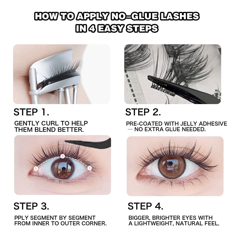 Cofier clusters with embedded base glue for quick, glue-free application