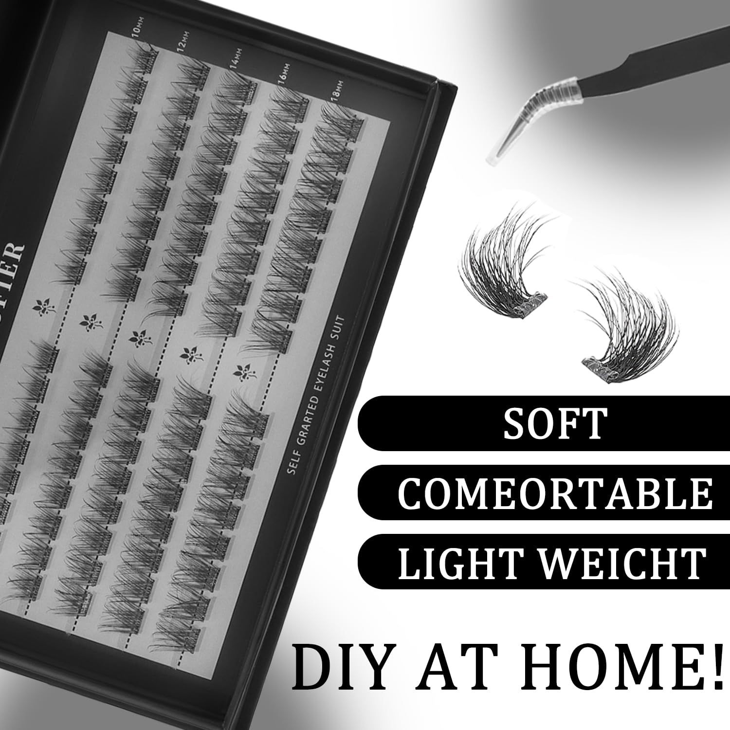 Cofier kit demonstrates easy pinch-and-press lash placement for speedy DIY extensions