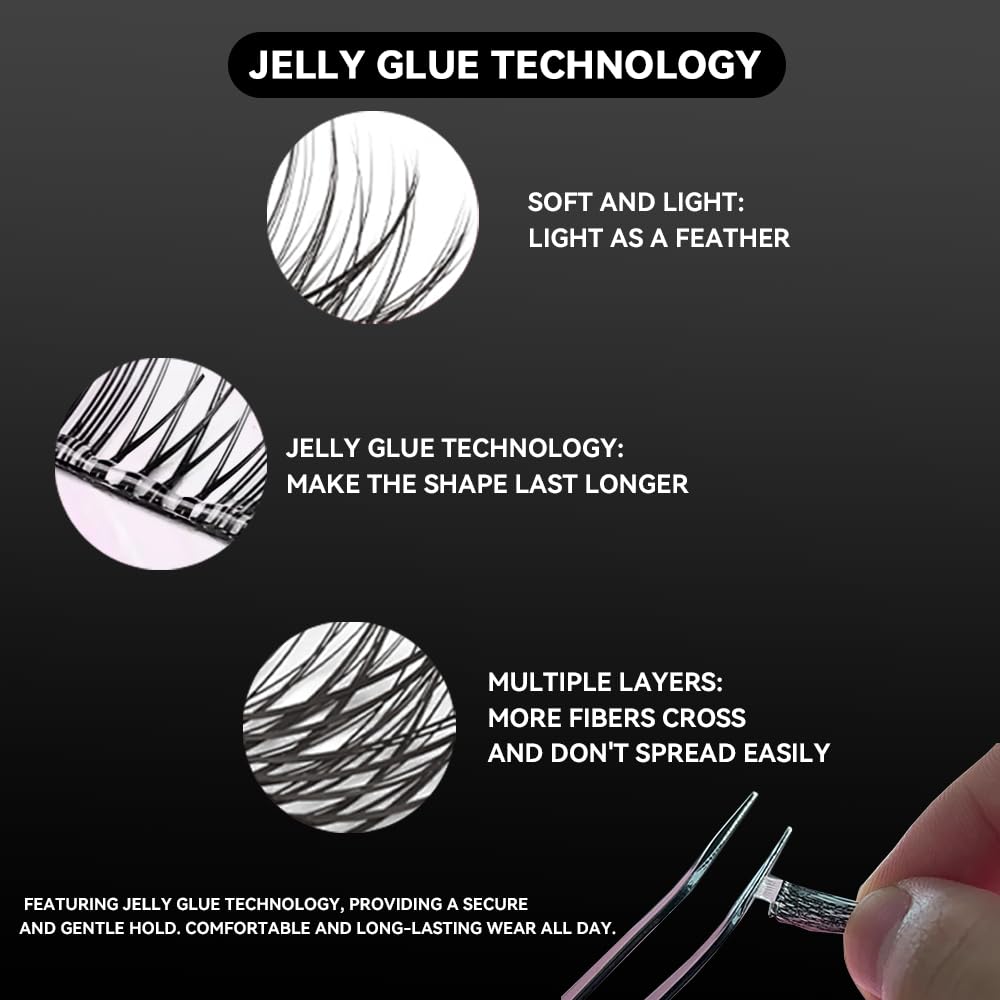Cofier mixed-length lash clusters 10-18mm for customizable natural to dramatic looks