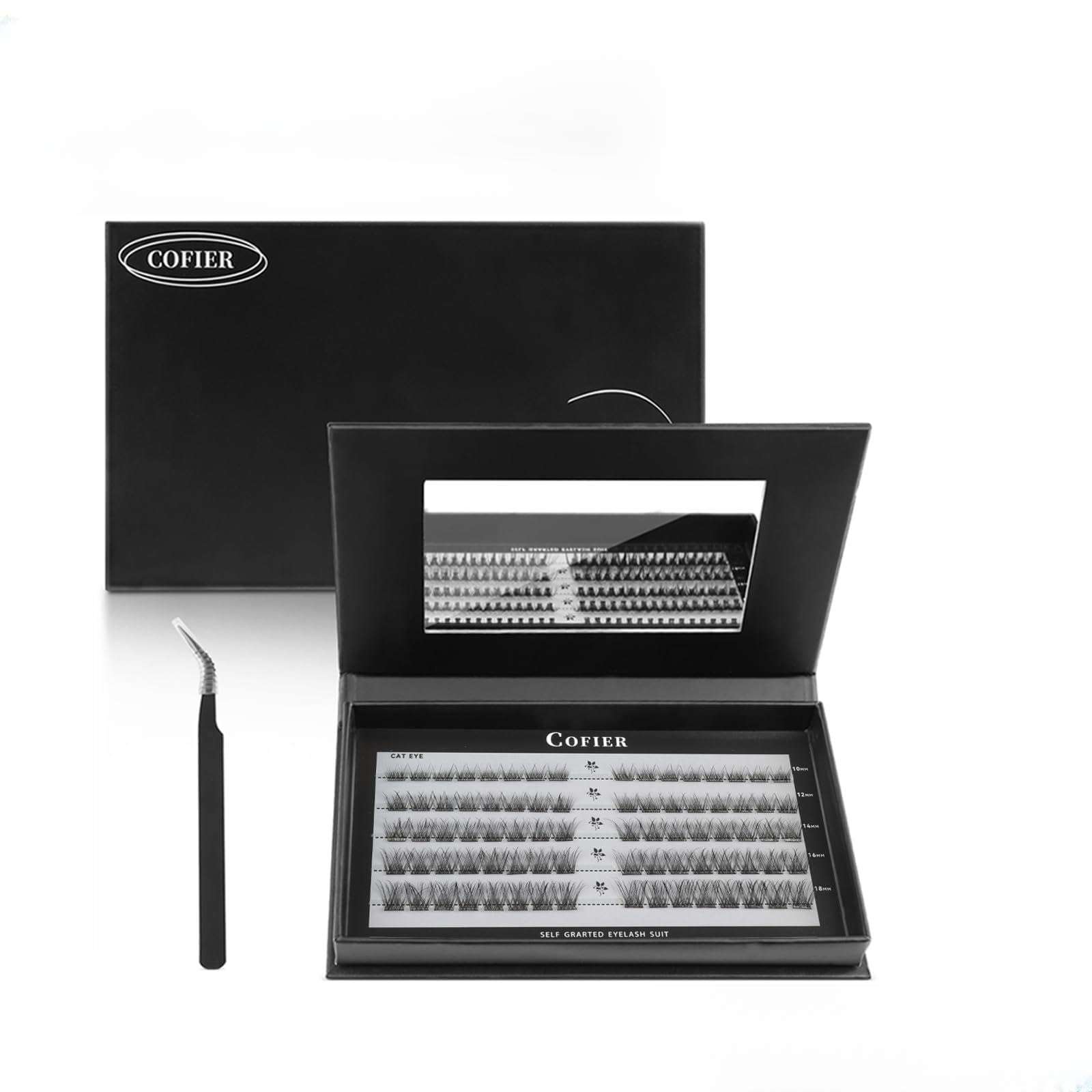 Cofier wispy lash clusters kit box—easy at-home lash extensions for beginners