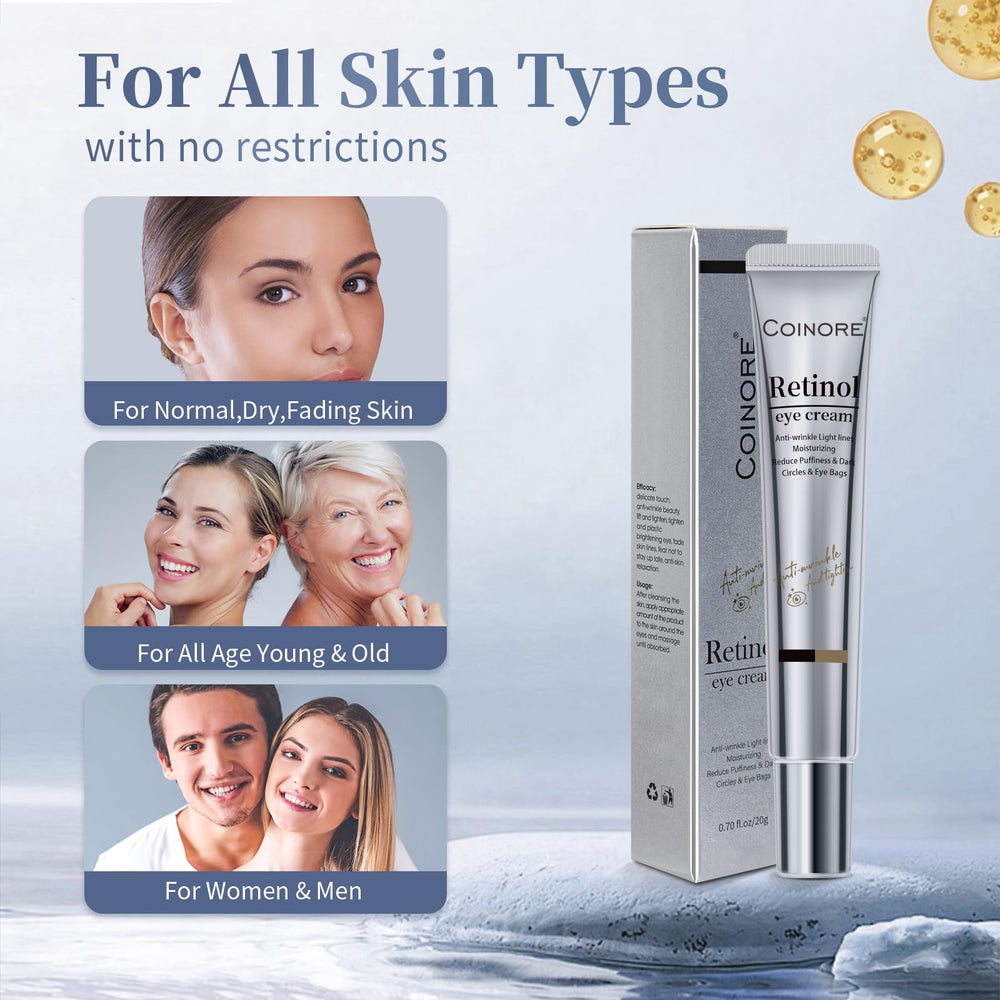 Coinore Retinol Under Eye Cream rosemary-extract close-up for refreshed firmness.