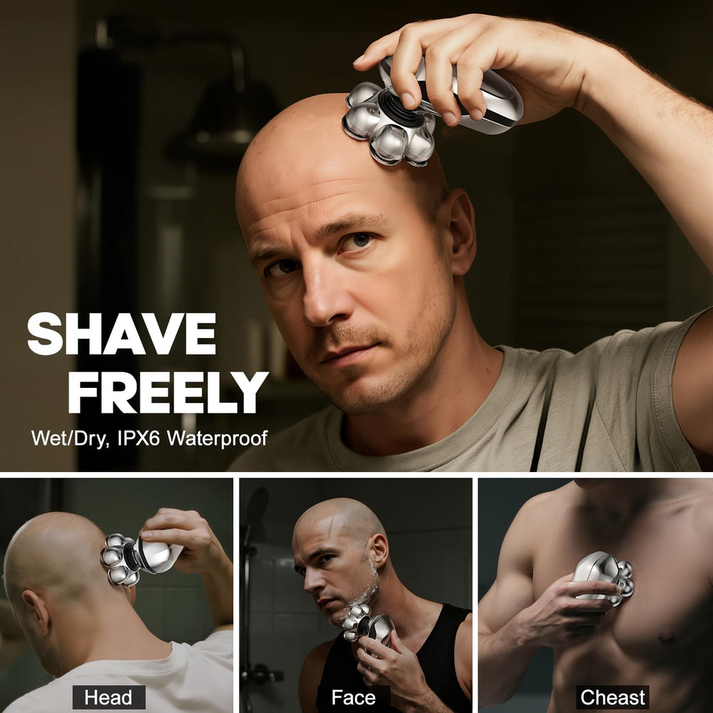 Coklean head shaver dry-wet use image demonstrates versatile grooming options.
