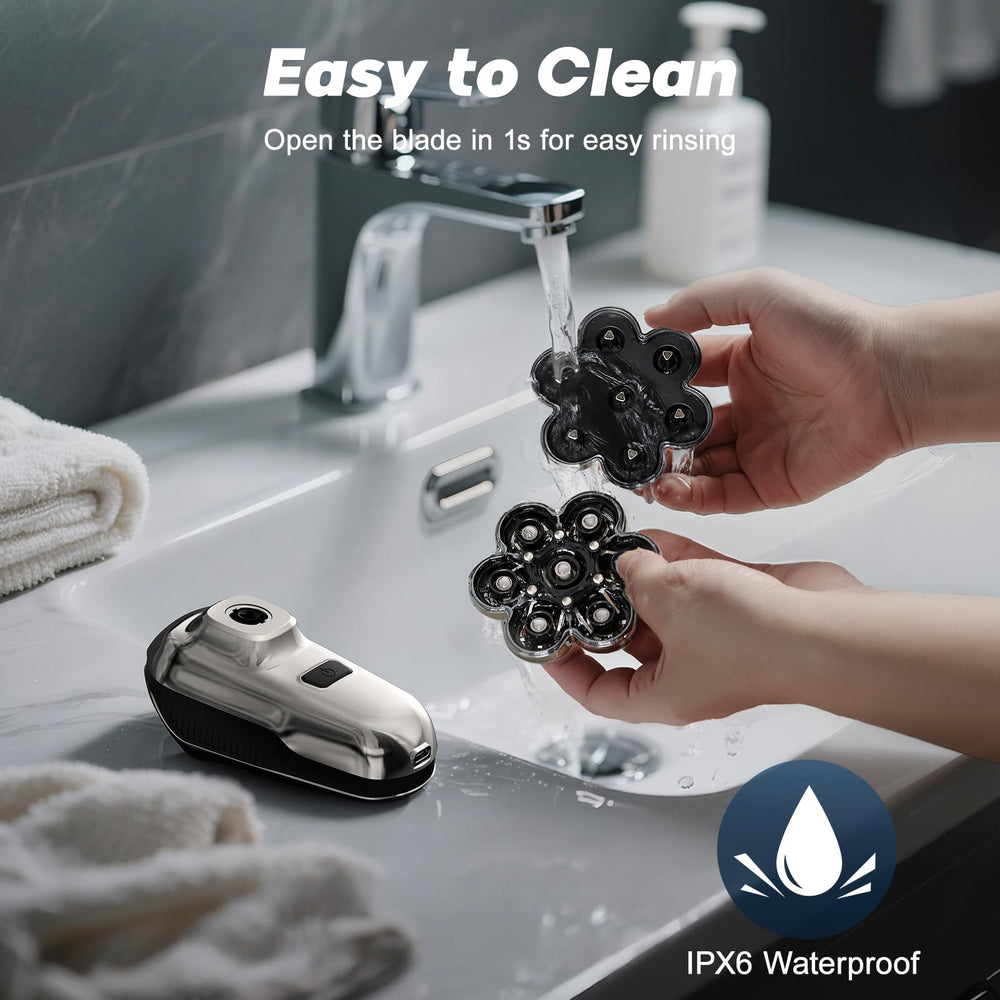 Coklean head shaver ergonomic grip image signals comfortable control.