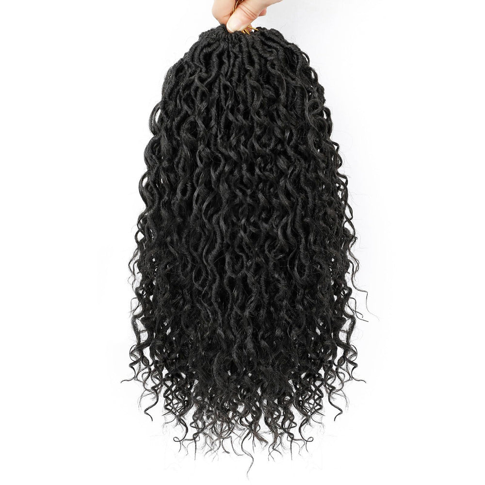 Col Bling Goddess Locs full-head look with 8 packs for coverage.