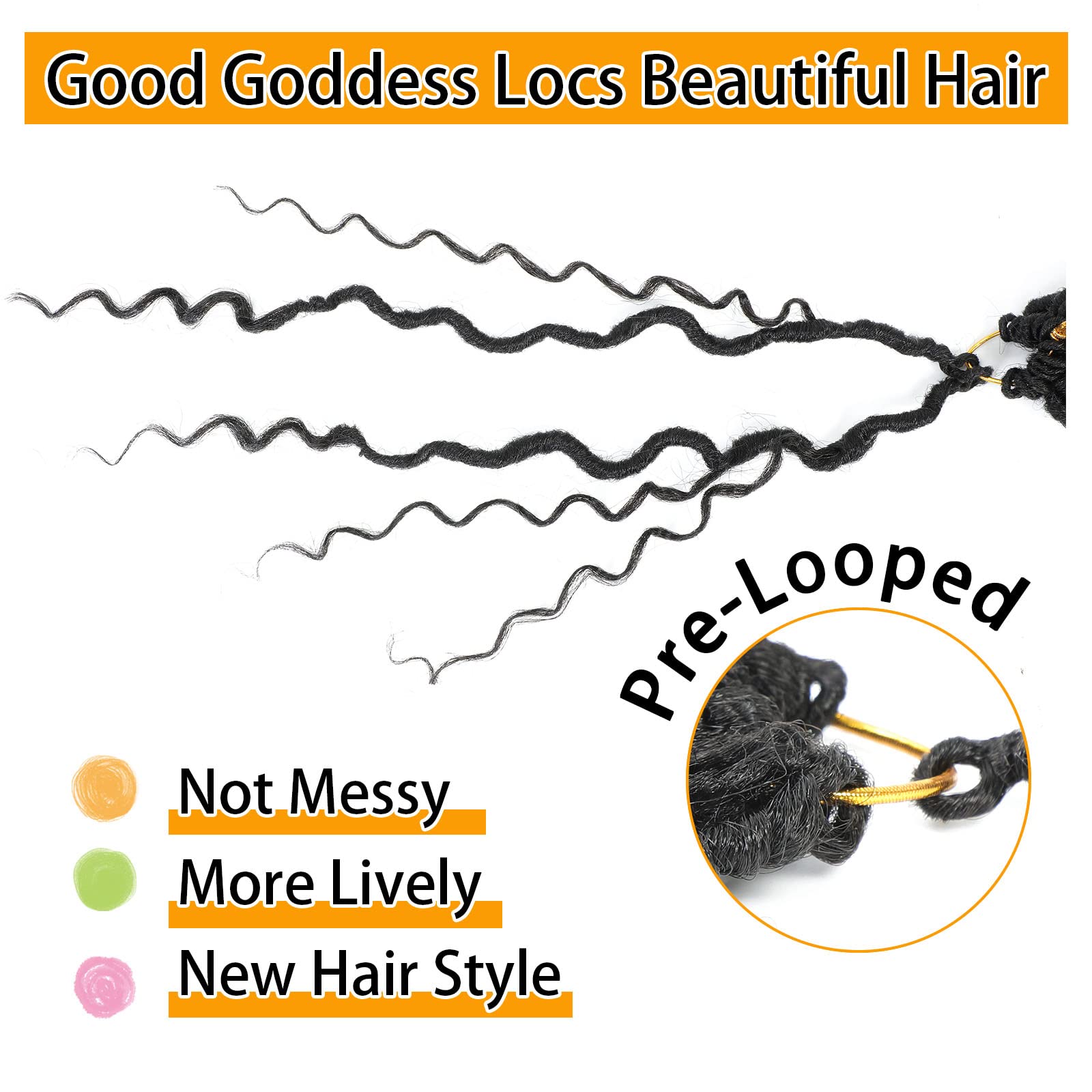 Col Bling Goddess Locs soft synthetic fibers provide lightweight, comfortable wear.