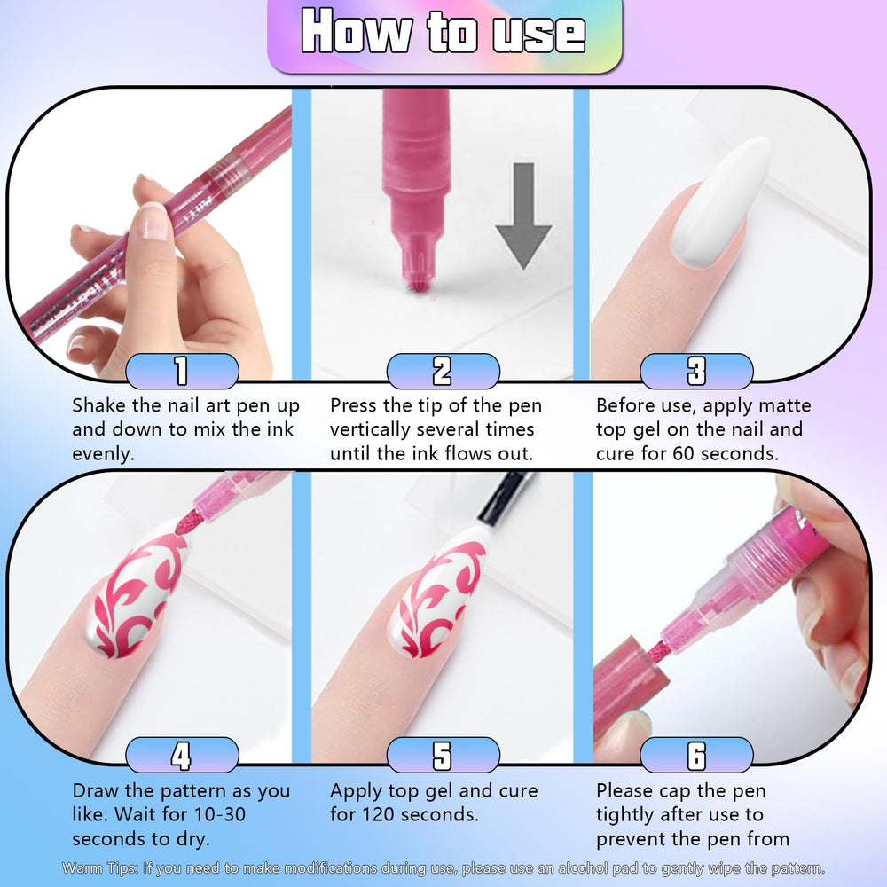 COLAYERIST Water-based formula pen with safe, non-toxic ink for nails and crafts